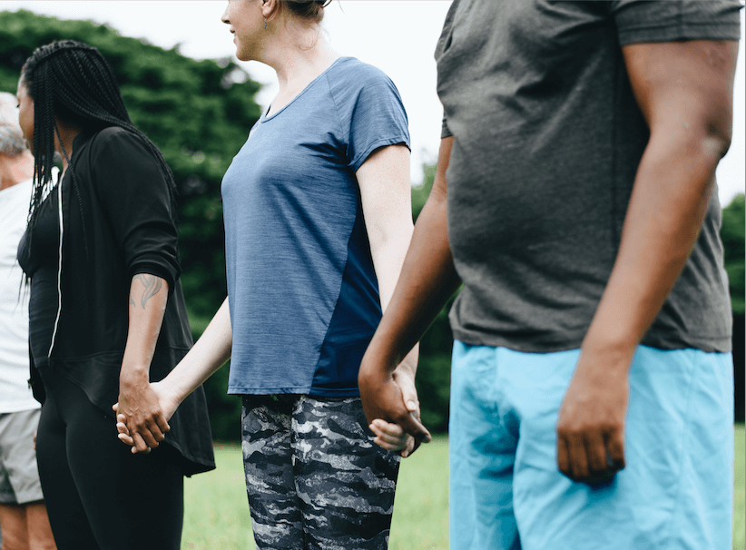 la chaine humaine avec les mamasakré